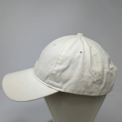 Pelican Coast Baseball Cap White One Size Logo Embroidered Slideback Cotton hat