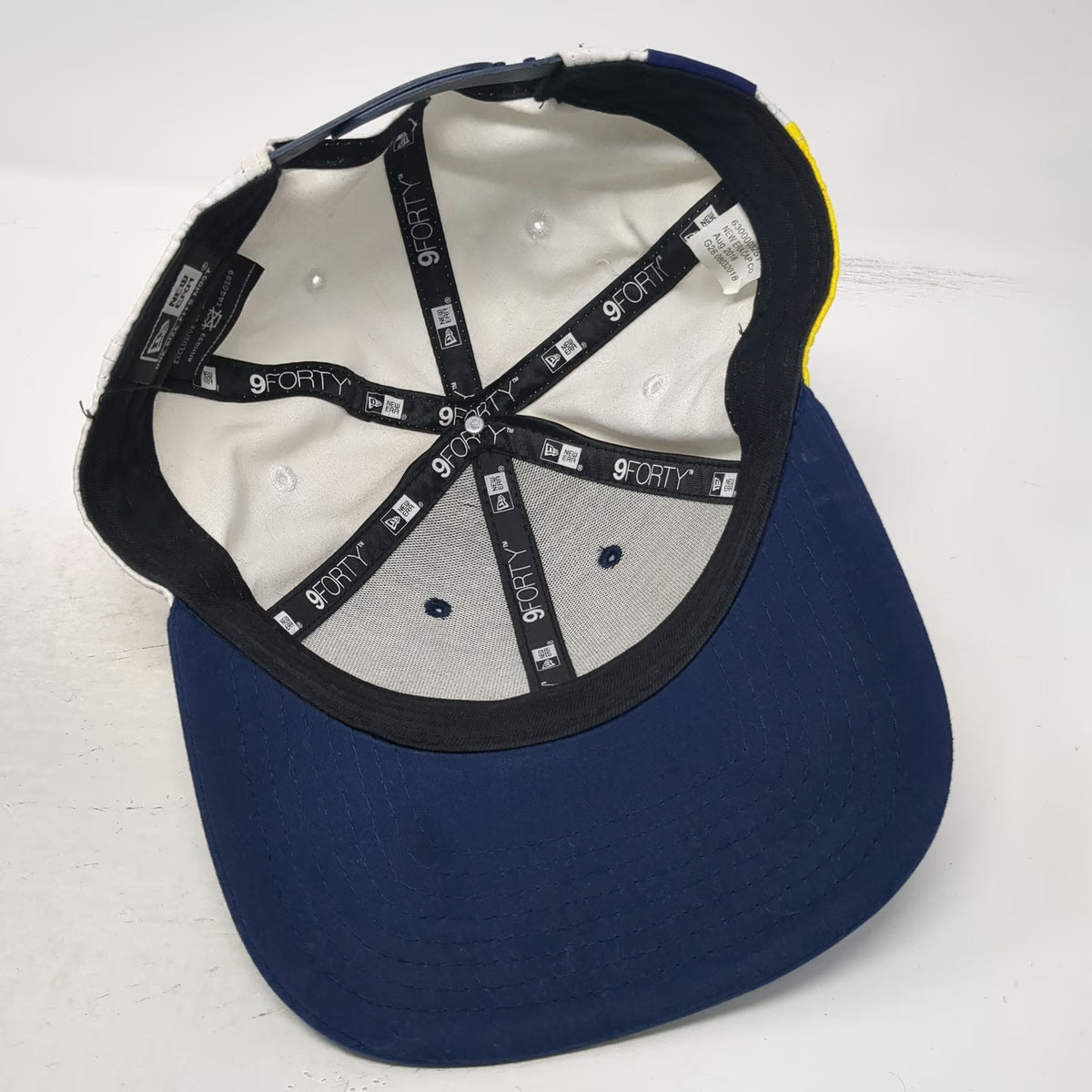 New Era Snapback Blue White Yellow Hat One Size Husqvarna Motorcycles 9FORTY