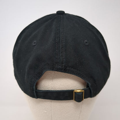 Smiley Face Slideback Hat Black One Size Embroidered Adjustable Outdoor