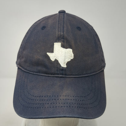 Texas State Map Slideback Hat Blue One Size Adjustable Outdoor Cap
