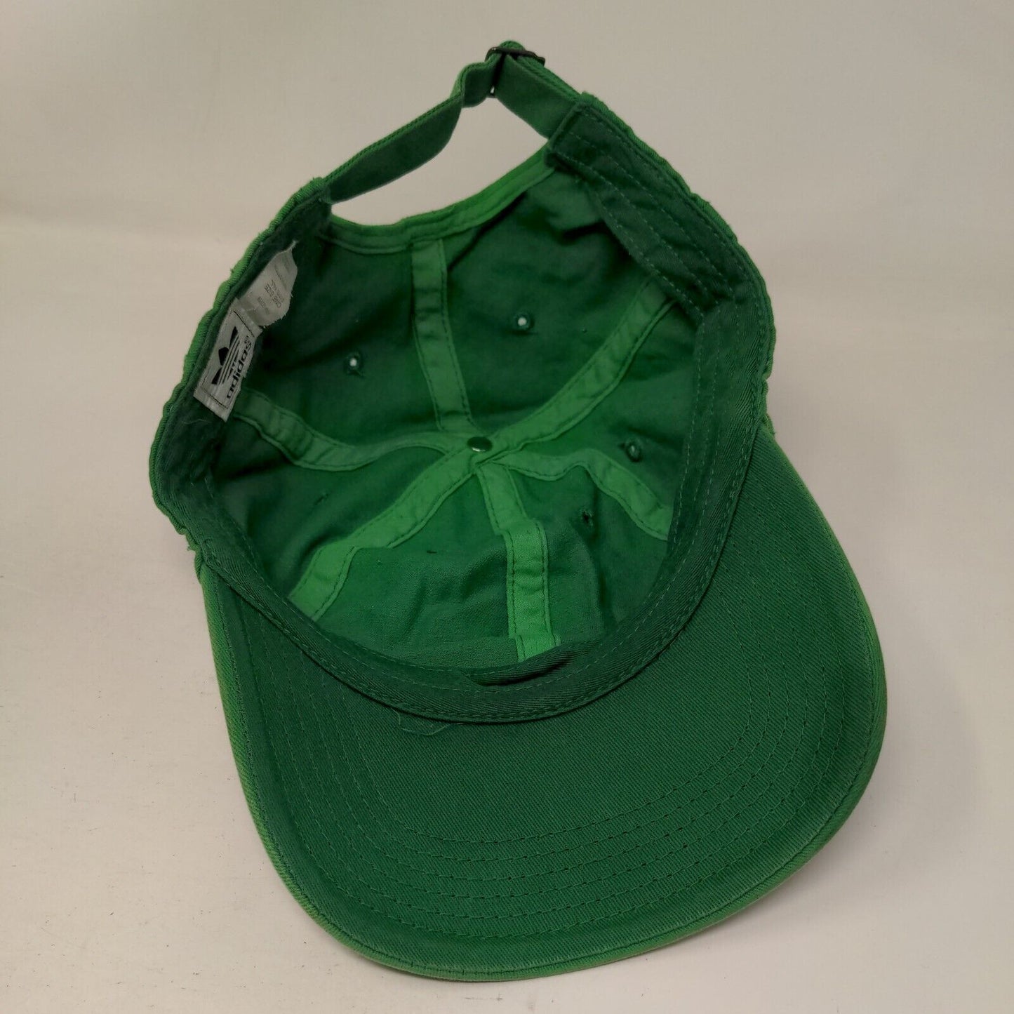 Adidas Trefoil Slideback Hat Green OSFA Embroidered Adjustable 6 Panel