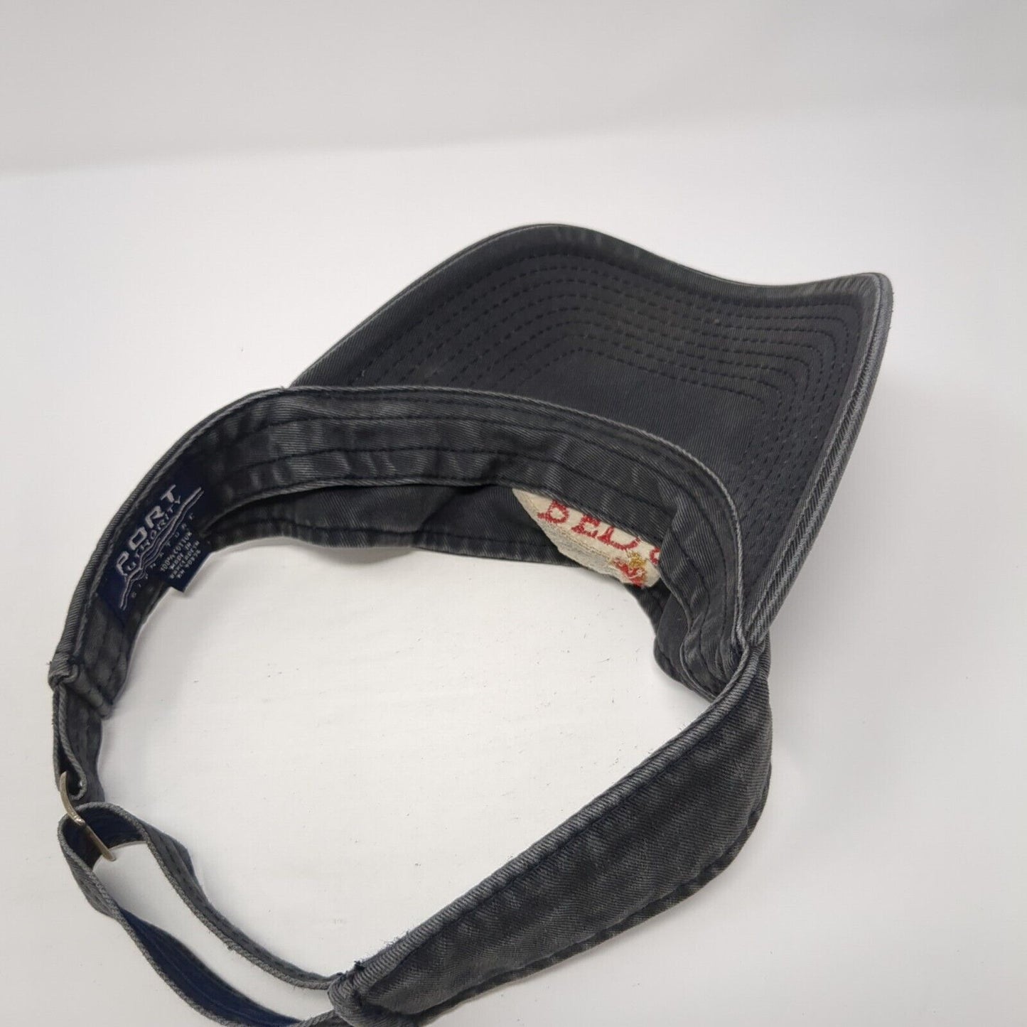 REDS Sun Visor Hat Black OS Adjustable Embroidered Port Authority Signature