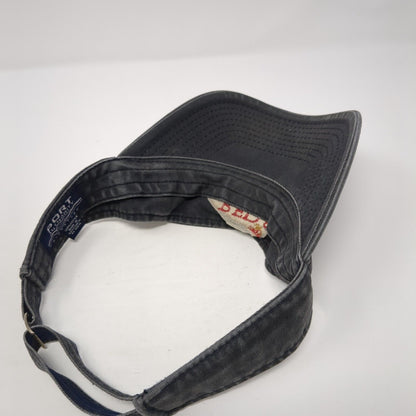 REDS Sun Visor Hat Black OS Adjustable Embroidered Port Authority Signature
