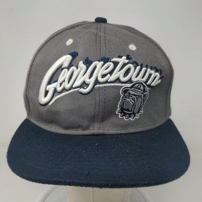 Zephyr Men's Slideback Hat Gray Georgetown Hoyas Bulldog Embroidered Logo
