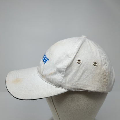 Amgen Slideback Hat White One Size Adjustable Embroidered 6 Panel AMC