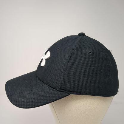 Under Armour Baseball Cap Black M Embroidered Logo Performance Stretch Fit Hat