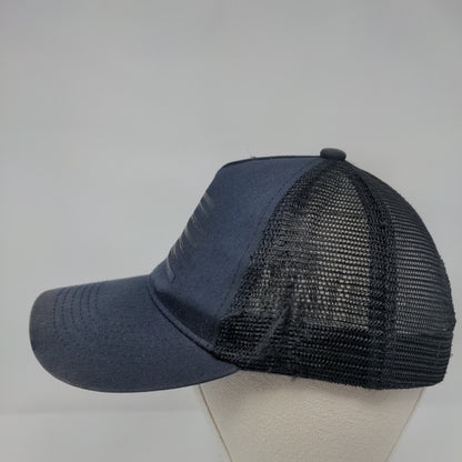 American Flag Snapback Trucker Hat Blue OSFA Adjustable Patriotic Mesh Back