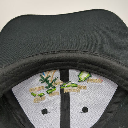Magic Caps Baseball Hat Black One Size Hawaii Map Palm Trees Raised HI Logo