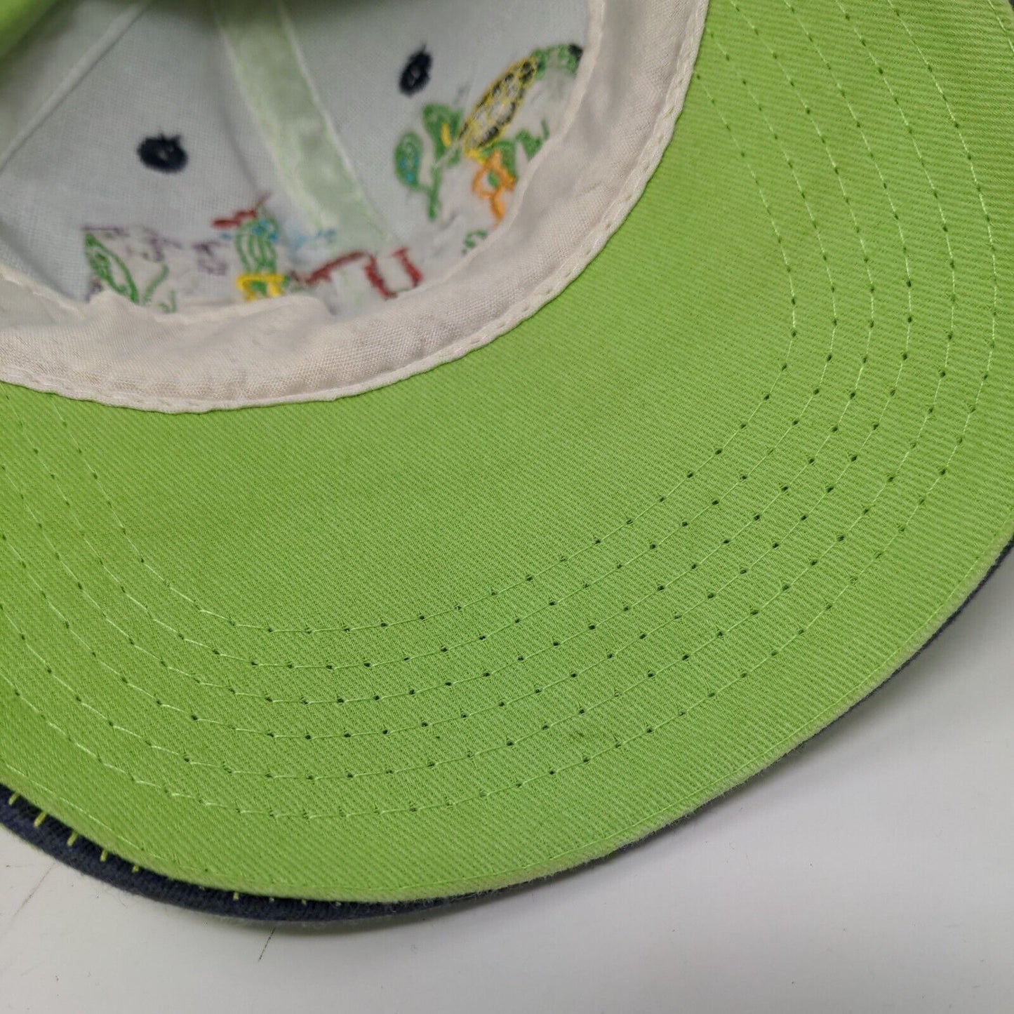 Aruba One Happy Island Strapback Hat Green 58cm Adjustable Embroidered