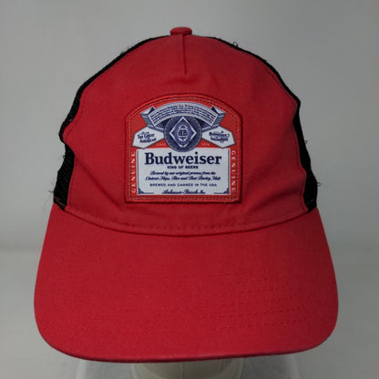 Budweiser Slideback Mesh Back Trucker Hat Red One Size Colorblock
