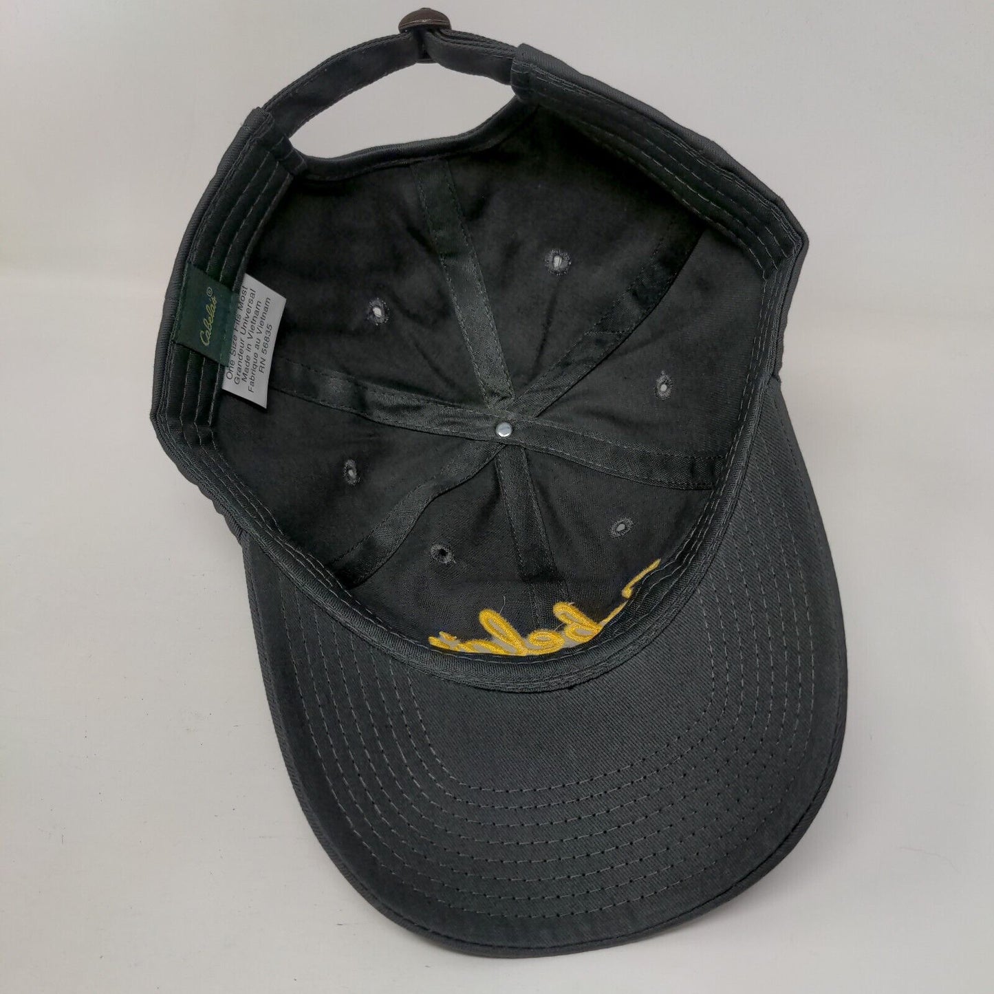 Cabela's Club Slideback Hat Gray OSFM Adjustable Embroidered Vented Holes