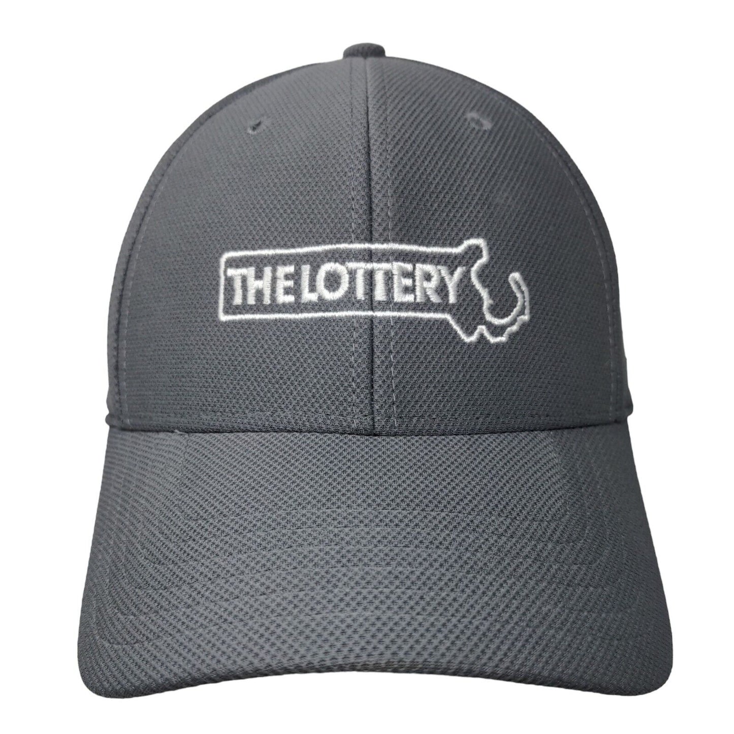 The Lottery Fitted Hat Gray M-L Embroidered Blitzing 6 Panel Under Armour