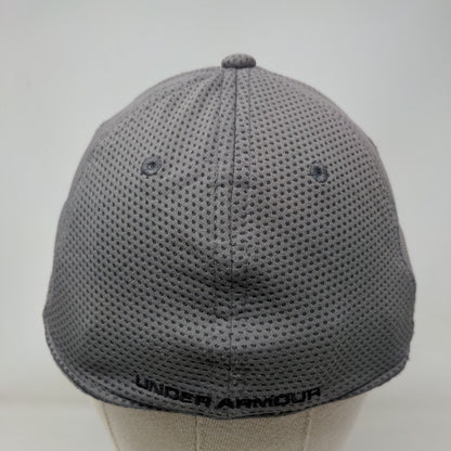 Under Armour Fitted Hat Gray M/L Embroidered Breathable Vented Holes