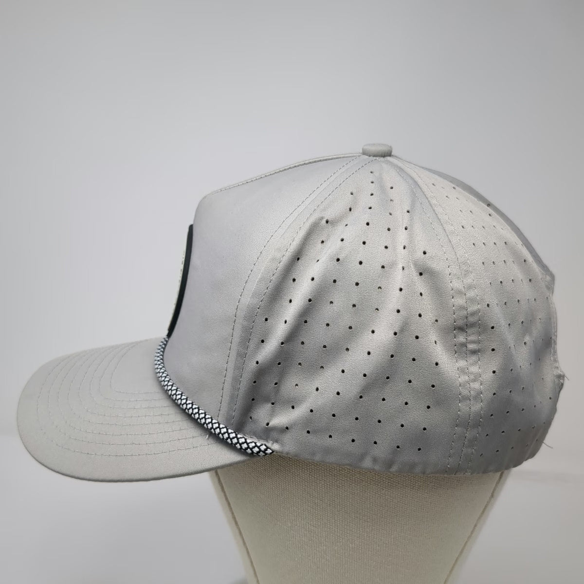 Back Nine Bullies Trucker Hat Gray One Size Rope Perforated Golf Snapback