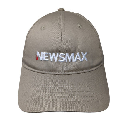 Newsmax Strapback Hat Tan One Size Adjustable Embroidered Port & Company
