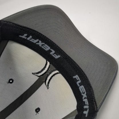 Hurley Baseball Cap Gray M Fitted Logo Embroidered Flexfit Stretch Curved Hat