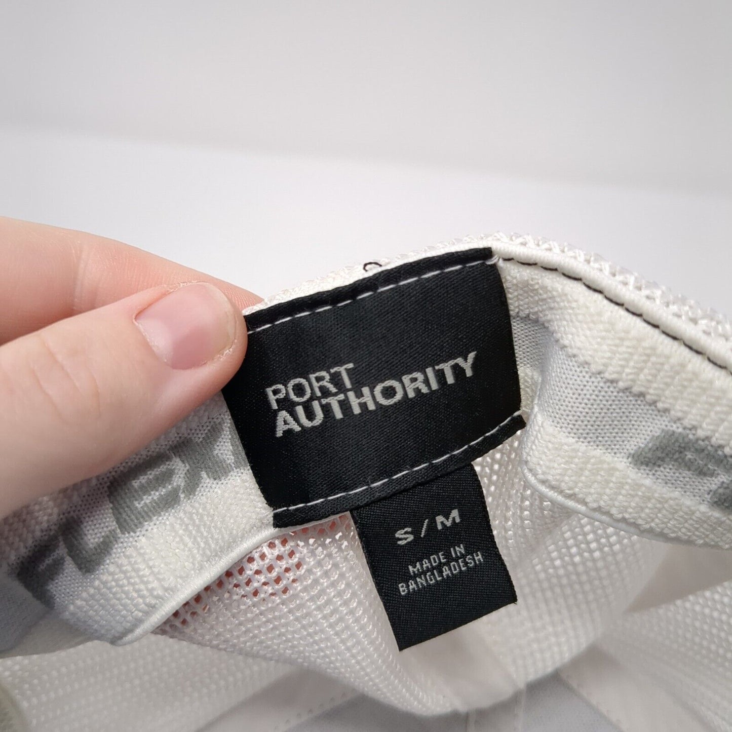 Port Authority Fitted Trucker Hat Blue S/M Flexfit Embroidered Mesh Back