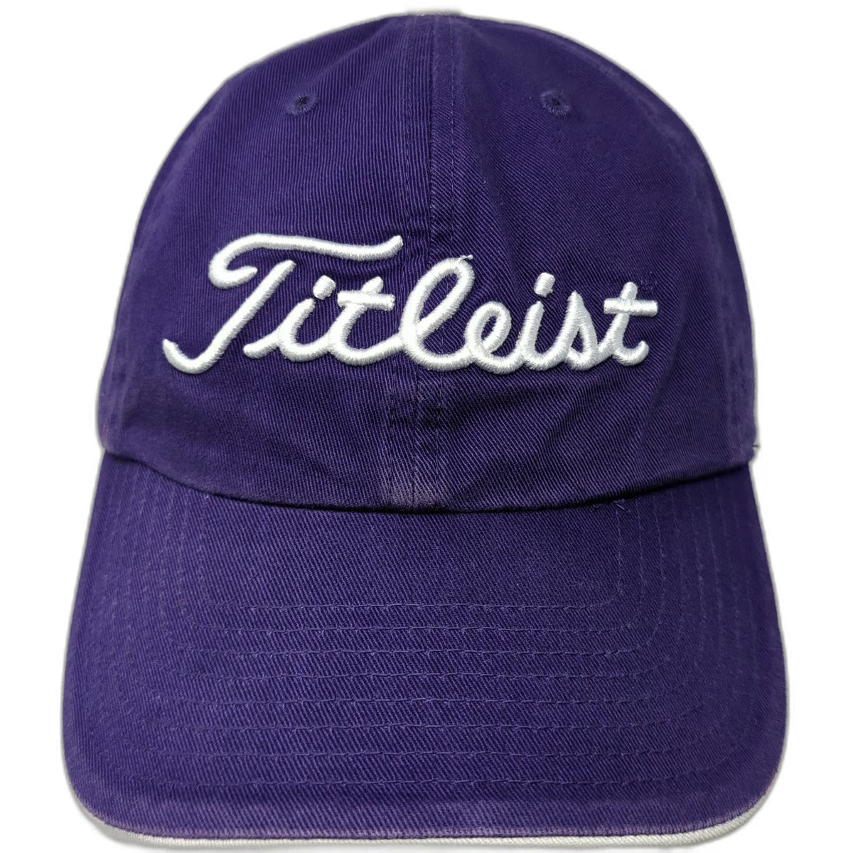 Titleist Baseball Cap Purple White One Size Adjustable Strapback Script Logo Hat