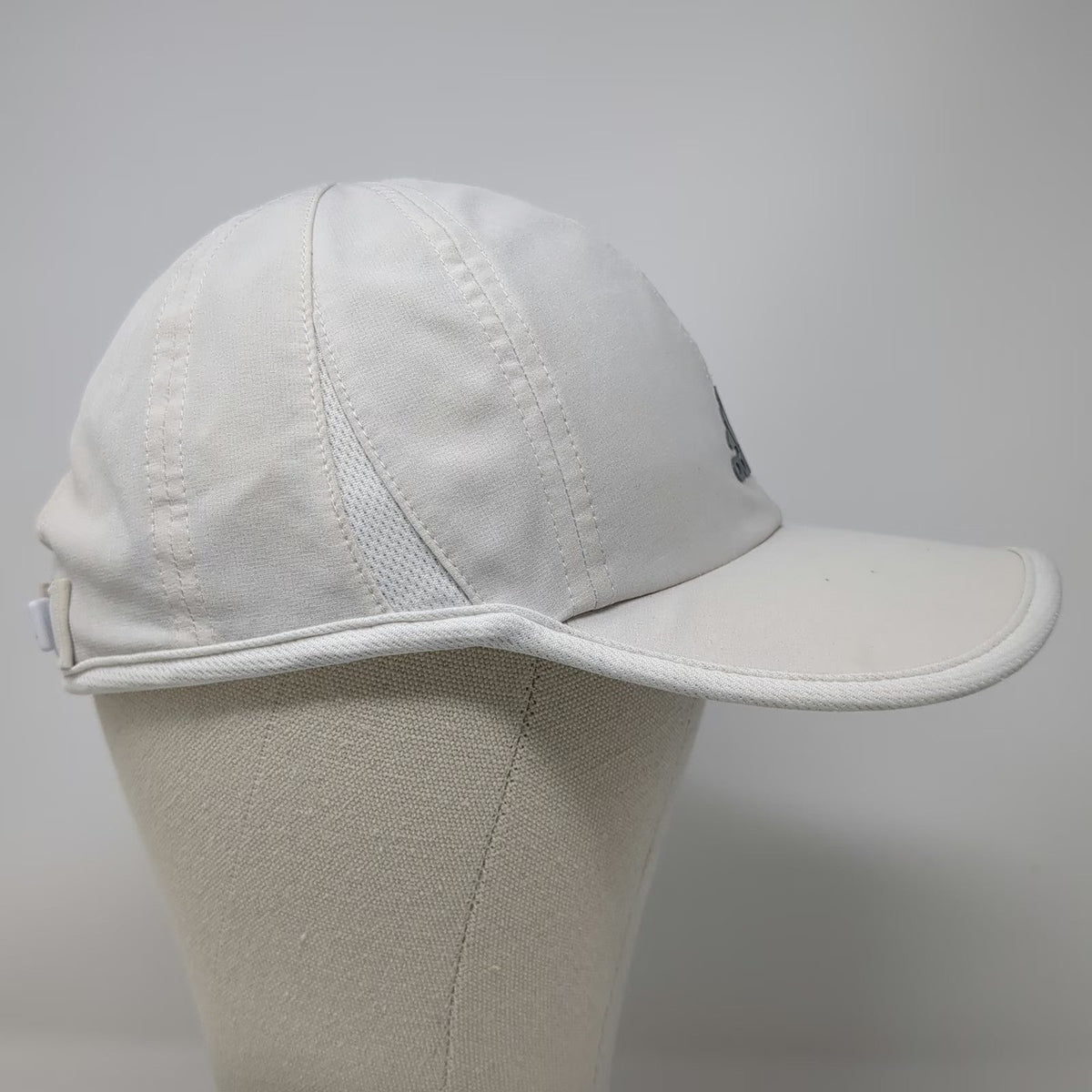 Adidas Baseball Cap White One Size Strapback Aeroready Mesh Adjustable Hat