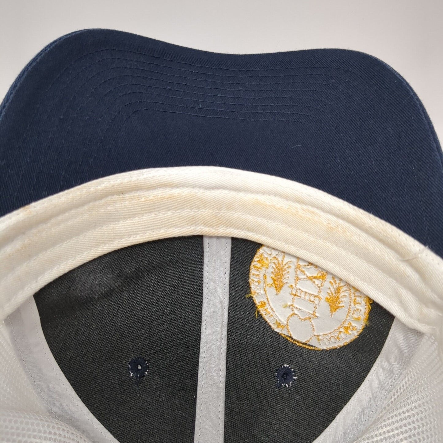 Lookout Credit Union Snapback Trucker Hat Blue One Size Mesh Back