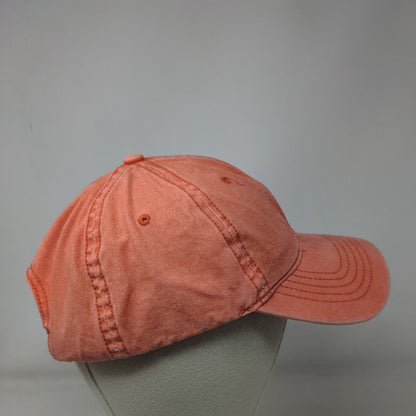 Unbranded Slideback Hat Orange OSFM Adjustable Vented Holes 6 Panel Blank