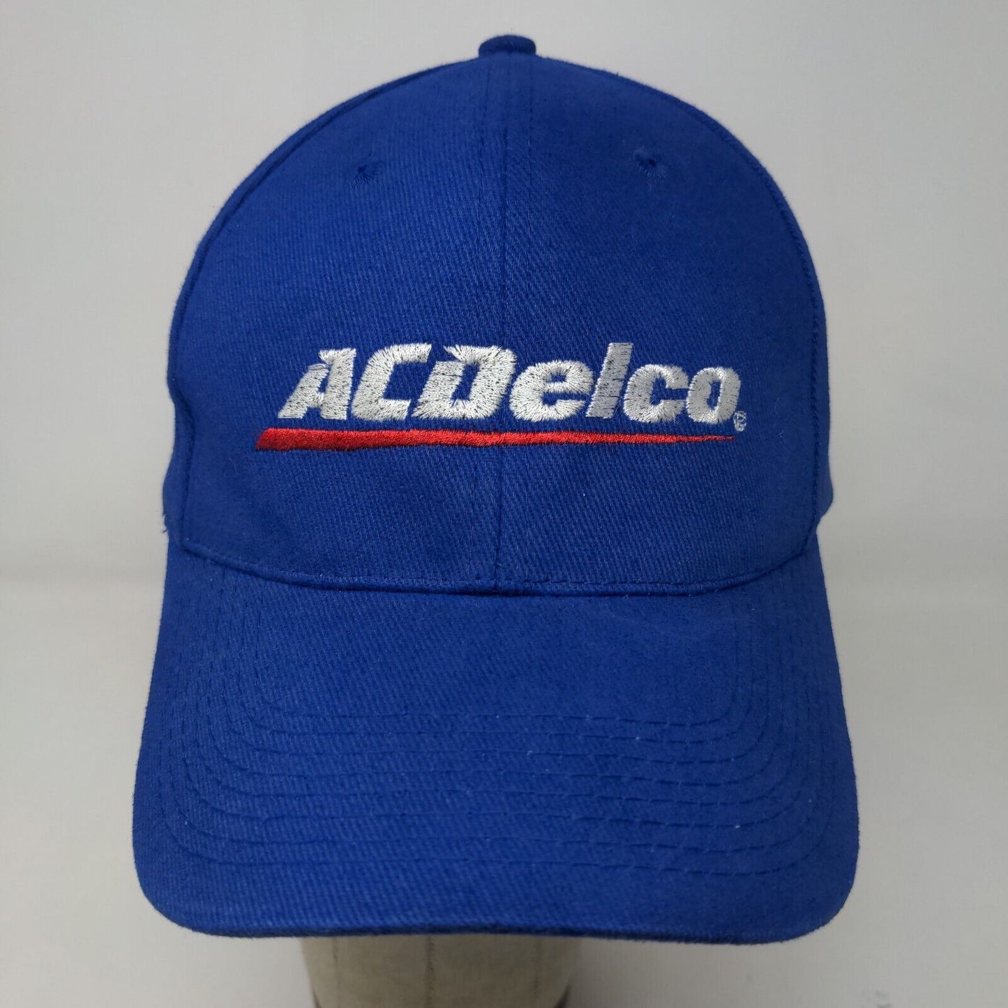 AC Delco Men's Strapback Hat Blue OSFM Embroidered Logo Cotton