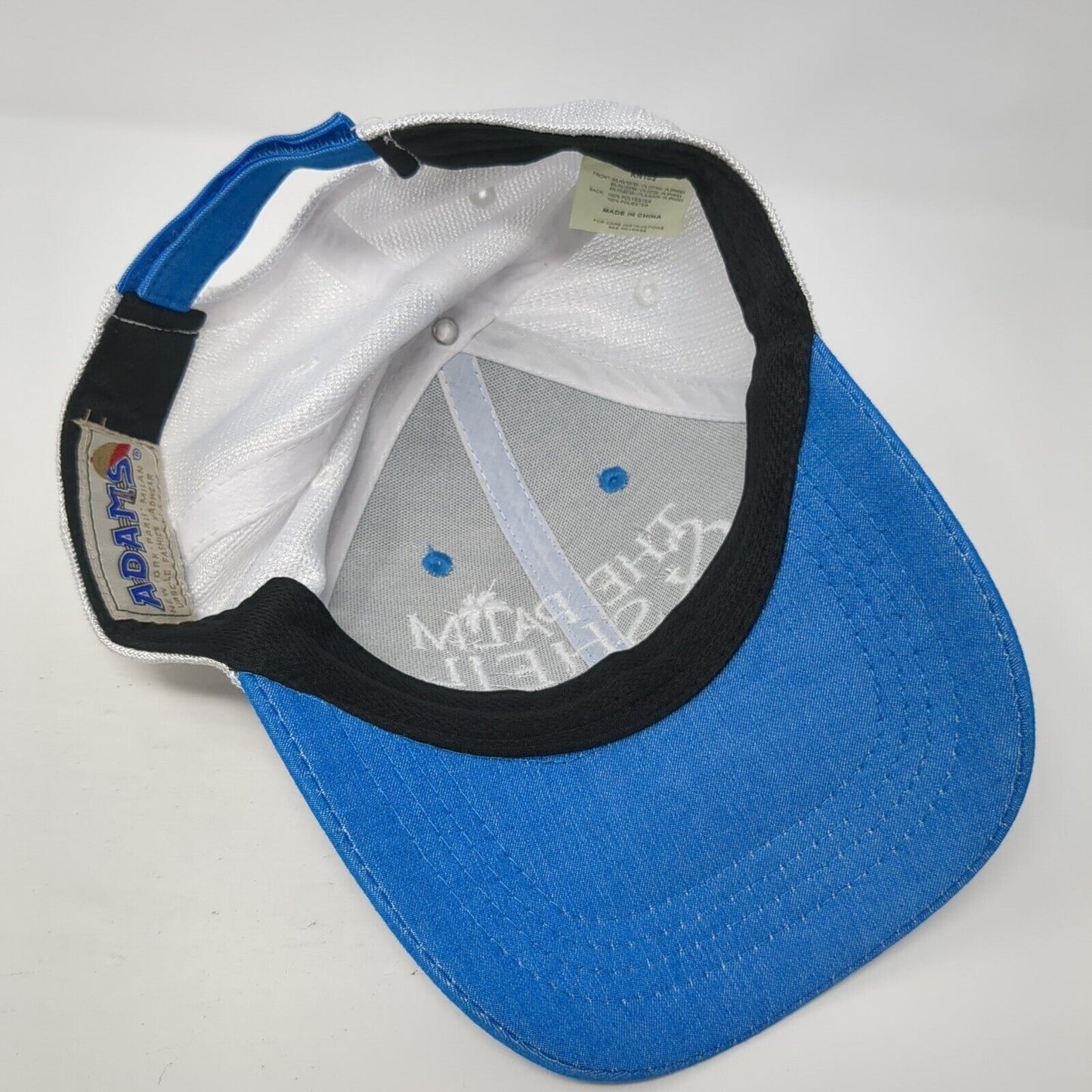 The Palm & Shell Captiva Strapback Trucker Hat Blue One Size Mesh Back