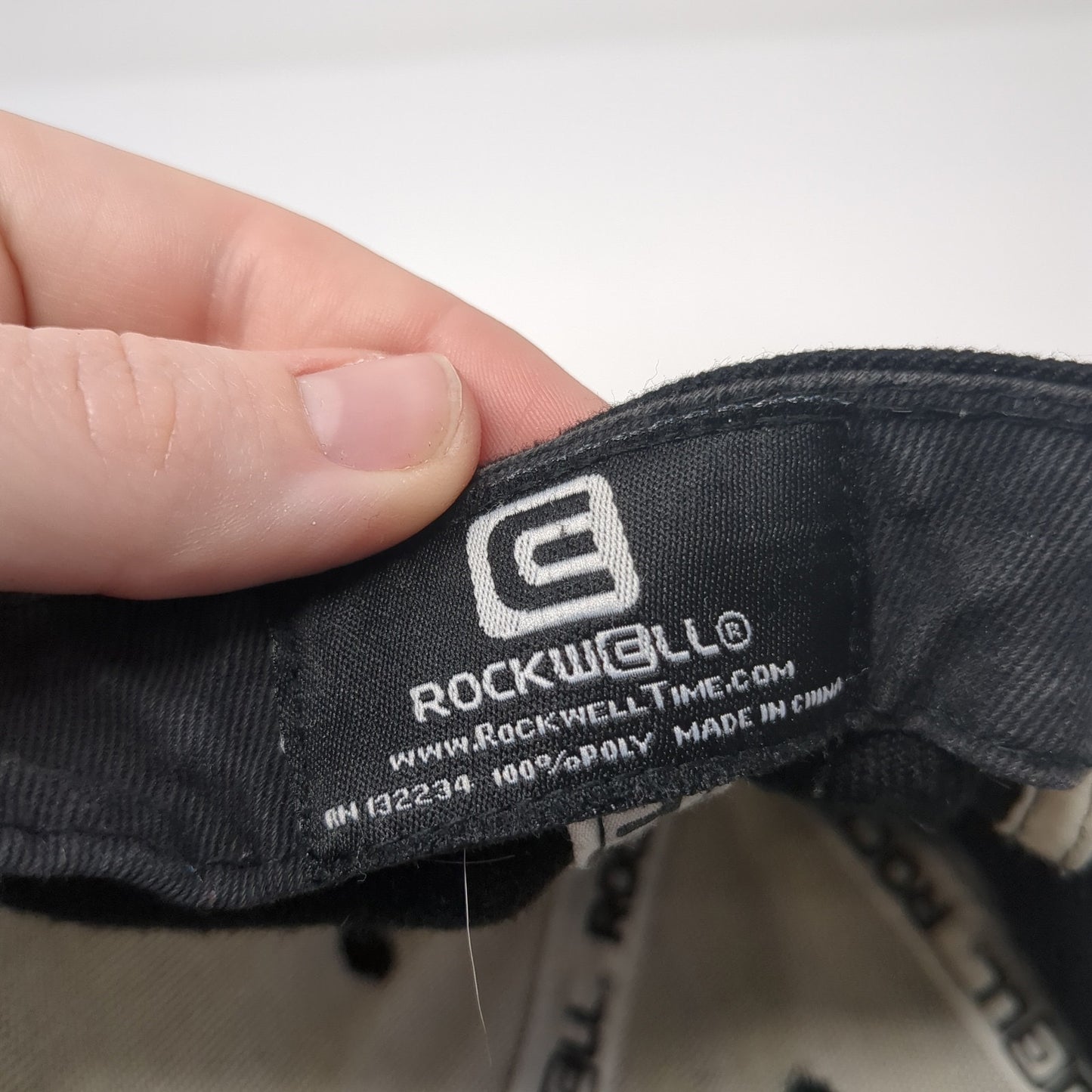 Rockwell Snapback Hat Black One Size Colorblock Adjustable Embroidered