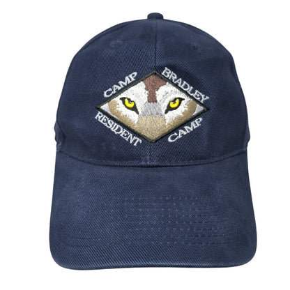 Camp Bradley Resident Camp Strapback Hat Blue OS Adjustable Embroidered Otto