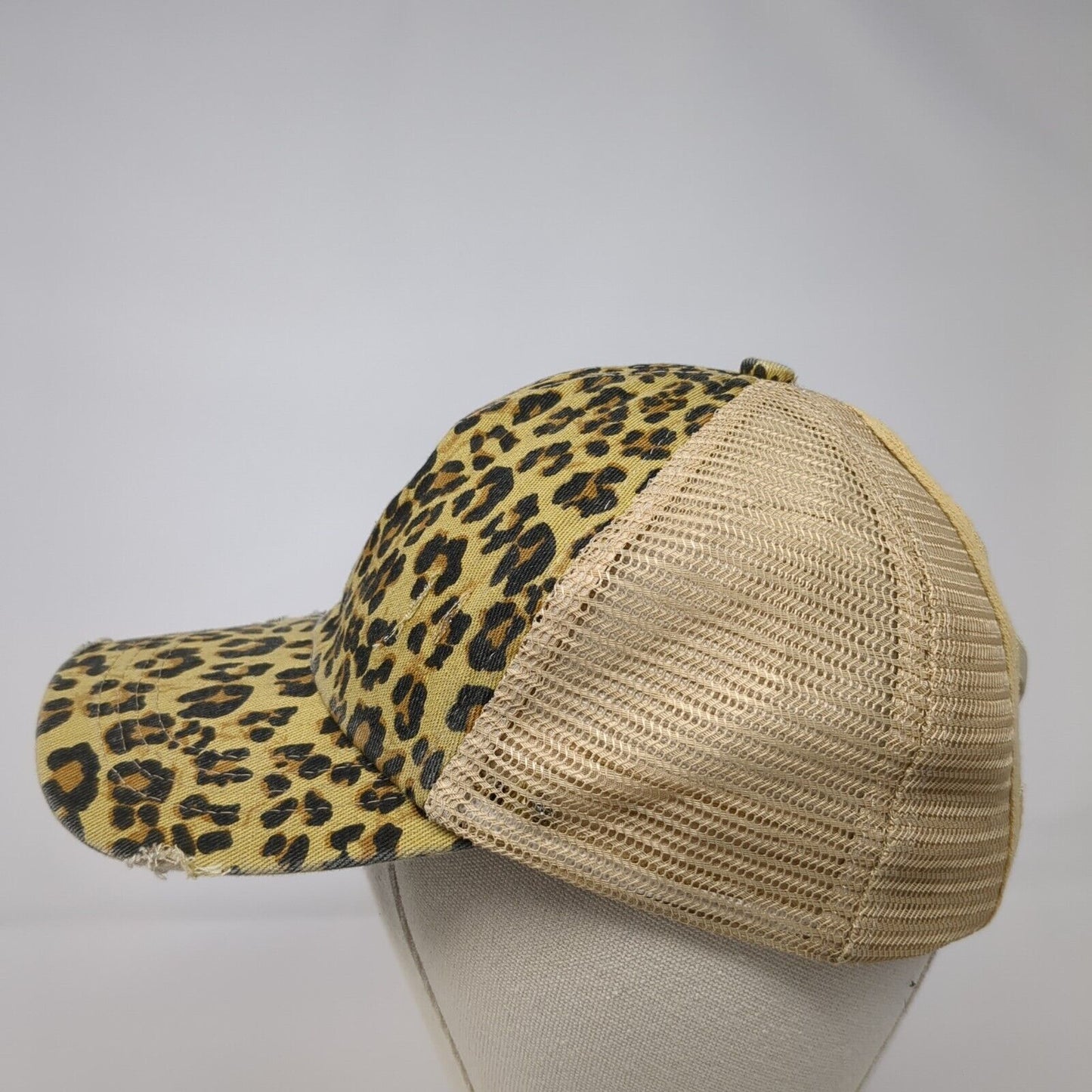 Unbranded Strapback Trucker Hat Ponytail Multi One Size Animal Print