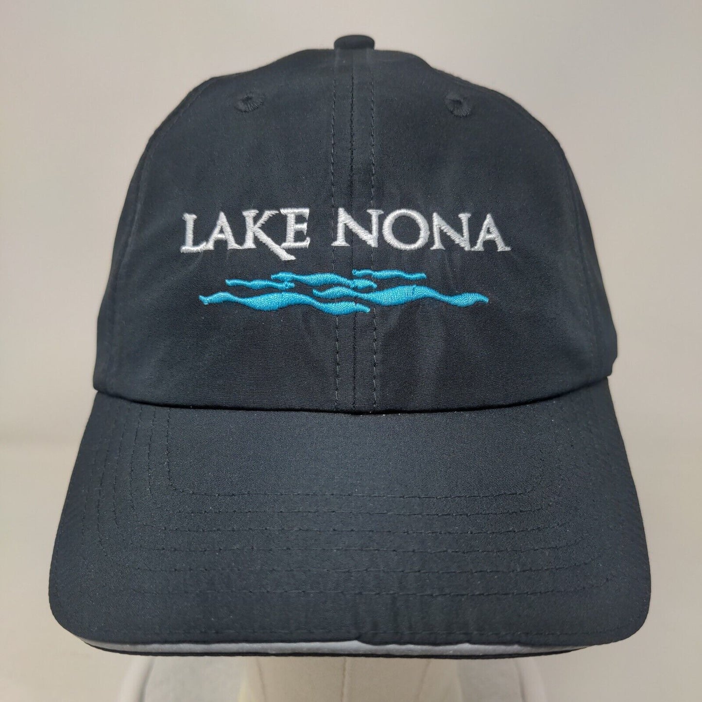 Lake Nona Strapback Hat Blue One Size Embroidered Adjustable Core 365