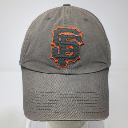 Nike San Francisco Giants MLB Gray OS Baseball Cap Hat Orange Leather Strap SF