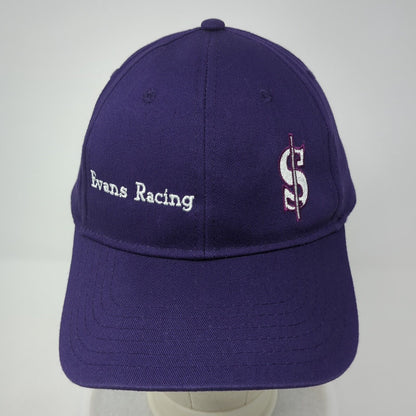 Evans Racing Strapback Hat Purple One Size Adjustable Embroidered Otto