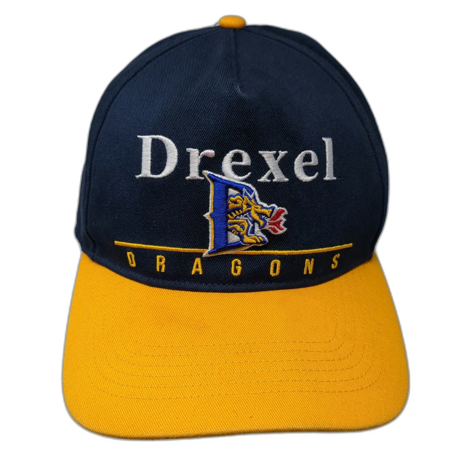 '47 Drexel Dragons NCAA 5 Panel Blue Yellow One Size Snapback Hat Flat Brim
