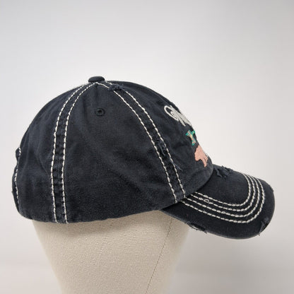 Mama Bear Strapback Hat Blue One Size Adjustable Distressed KB ETHOS Vintage