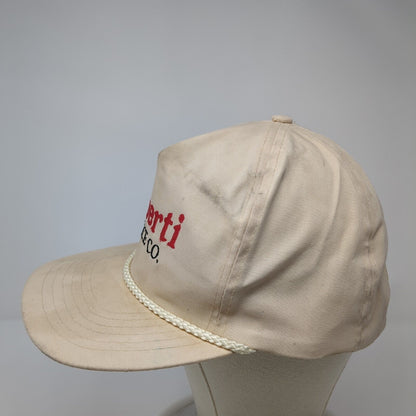 Tiberti Fence Co. Baseball Cap Beige One Size Adjustable Embroidered Rope Otto