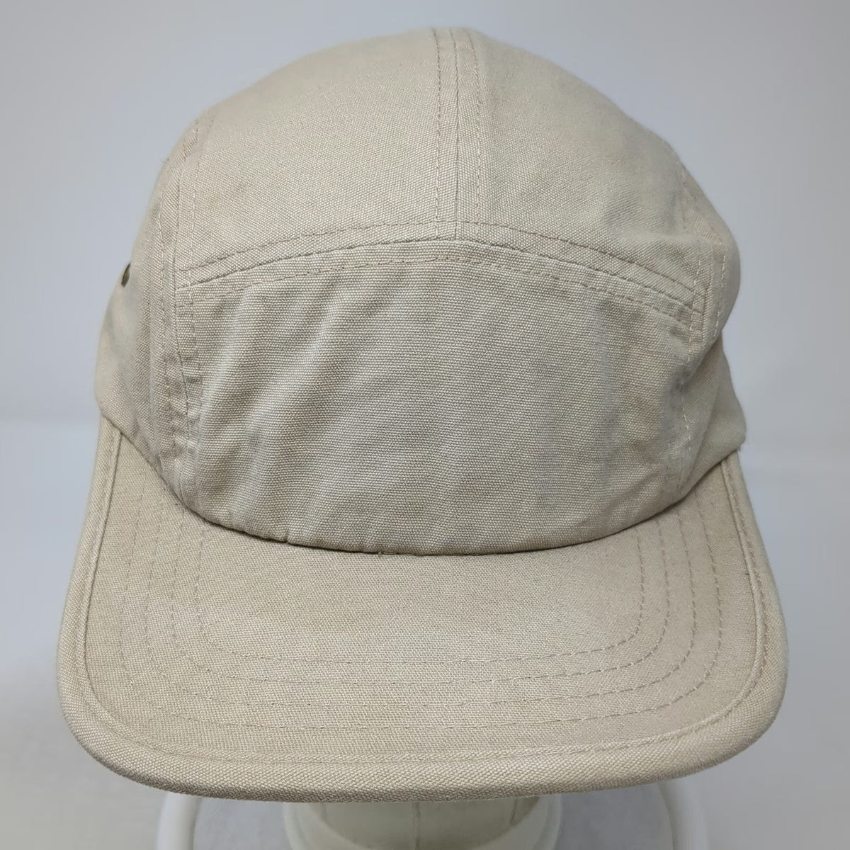 Big Accessories 5 Panel Beige One Size Slideback Flat Brim Cotton Blank Hat