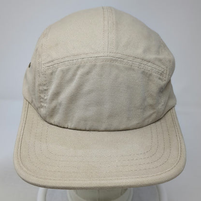 Big Accessories 5 Panel Beige One Size Slideback Flat Brim Cotton Blank Hat