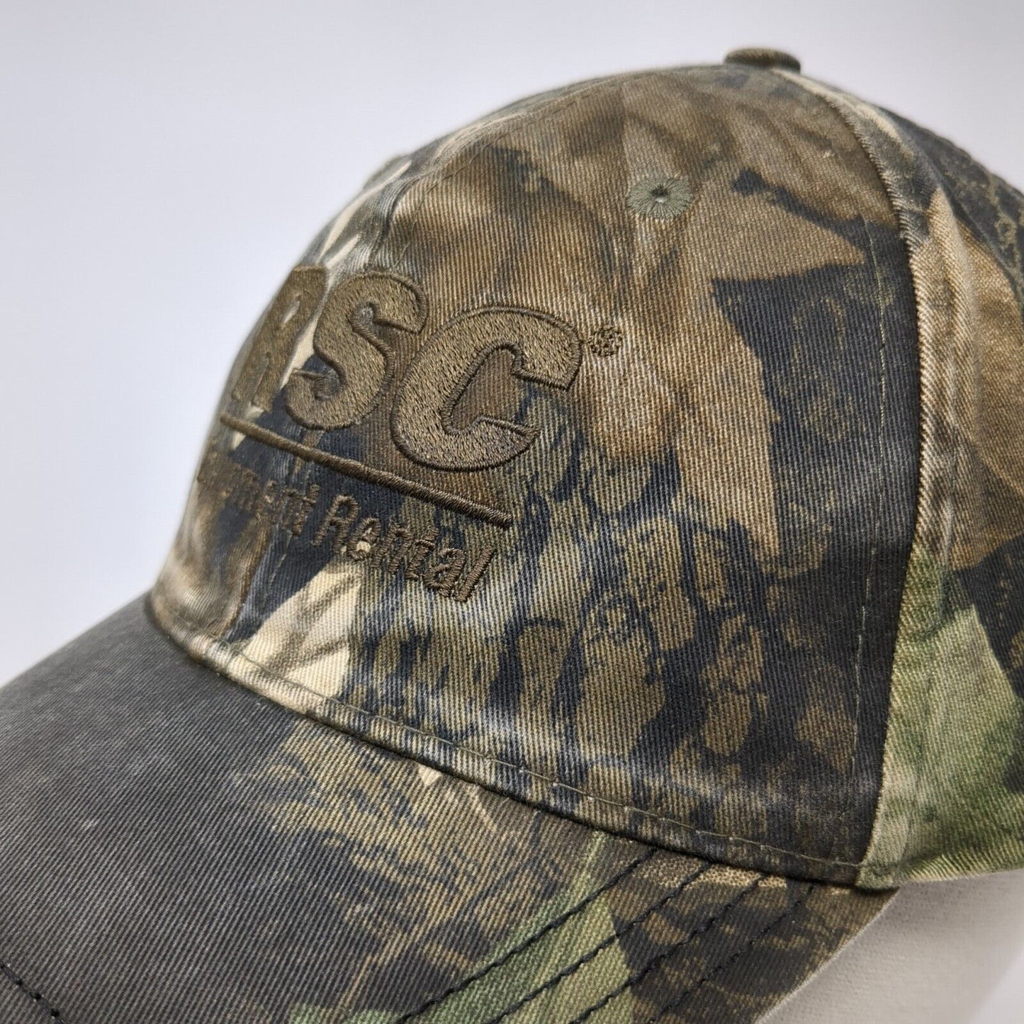 RSC Equipment Rental Slideback Hat Camouflage OSFA Embroidered 6 Panel Cotton