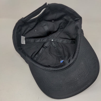 Geico Strapback Hat Black One Size Adjustable Embroidered Vented Holes Cotton