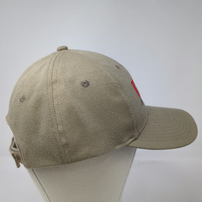 Baseball Cap Beige One Size Clip A Phone Wool Blend Strapback Embroidered hat