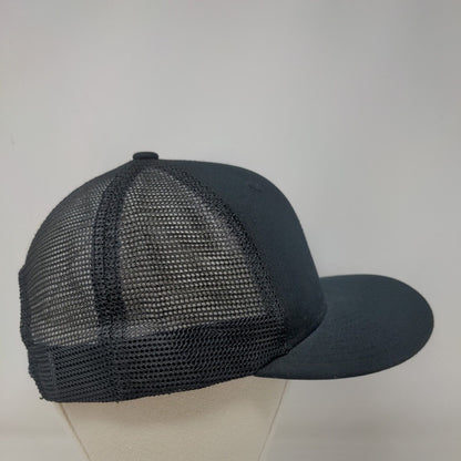 Champro Snapback Hat One Size Black Mesh Back Embroidered Military Shield Logo