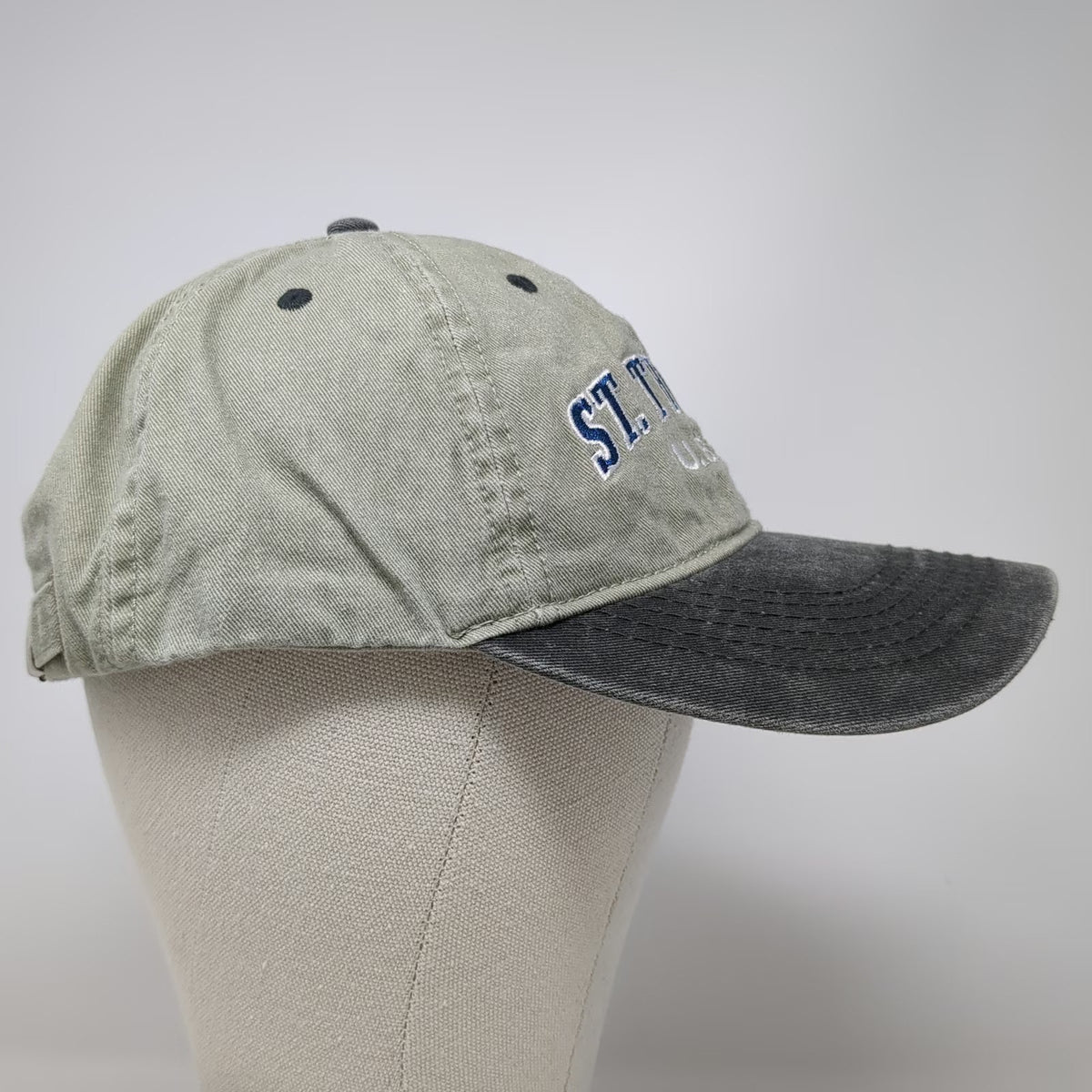 Paradise Mix St. Thomas USVI Baseball Cap Green OSFM Slideback Contrast Bill Hat