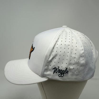 Waggle Trucker Hat White One Size Golf Tiger Striped Goat Performance Snapback