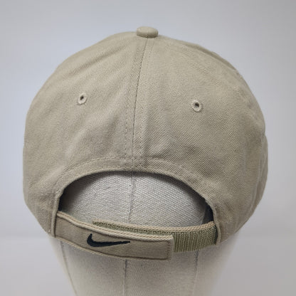 Nike Just Do It Strapback Baseball Cap Brown One Size Adjustable Embroidered