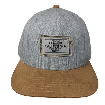 Official Premium California Exports Patch Slideback Hat Gray OSFA Lids