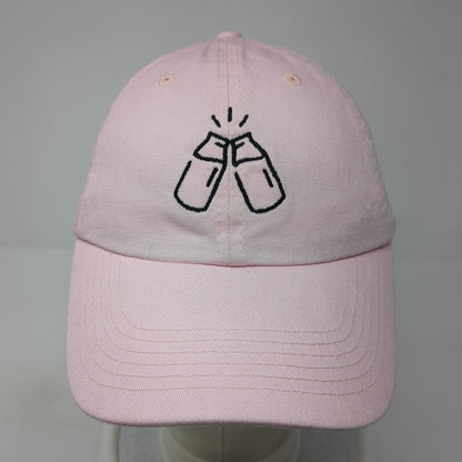 Unbranded Slideback Baseball Cap Pink One Size Adjustable Embroidered Cotton