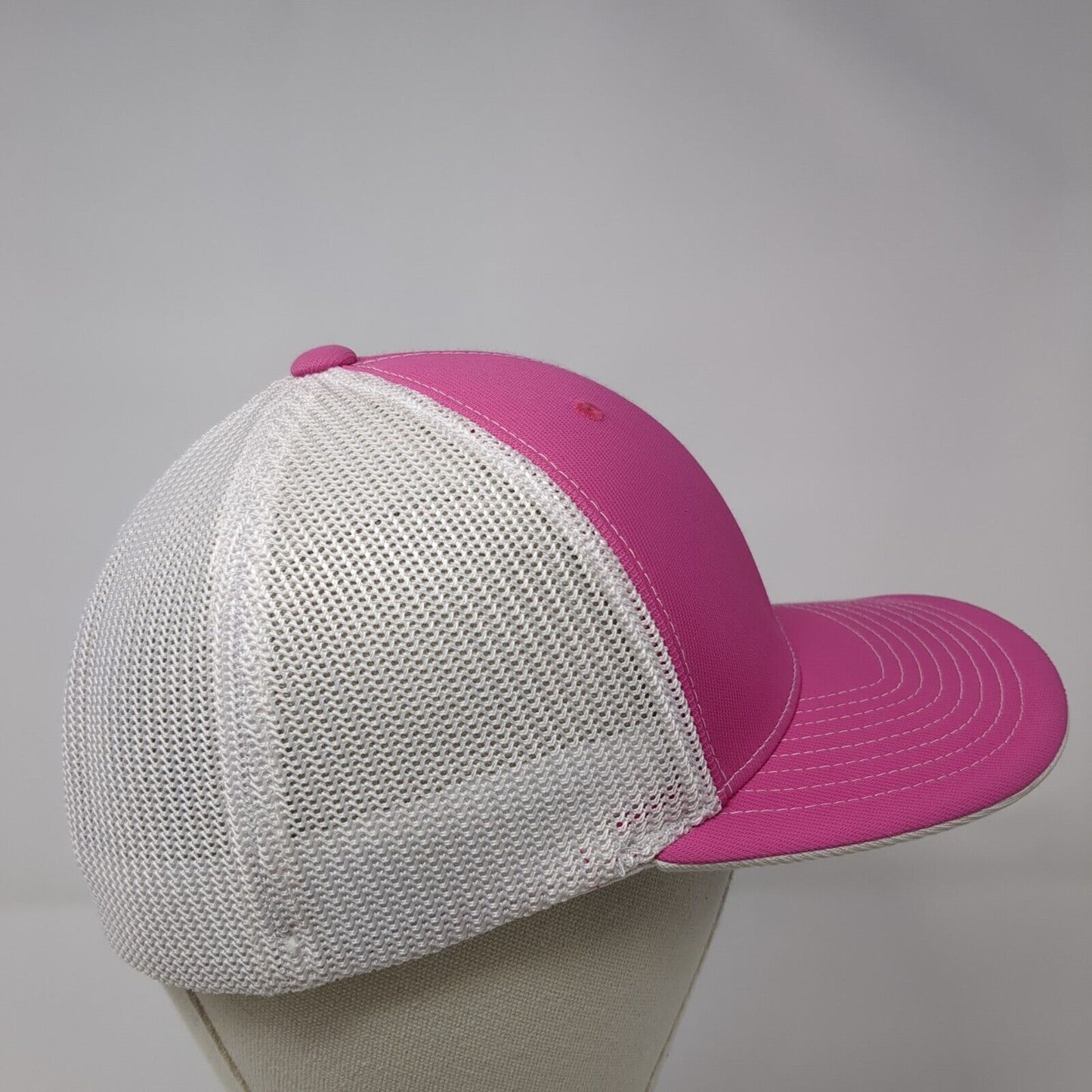 KW Kenworth Fitted Trucker Hat Pink 6 7/8-7 3/8 Adjustable Mesh Pacific Headwear