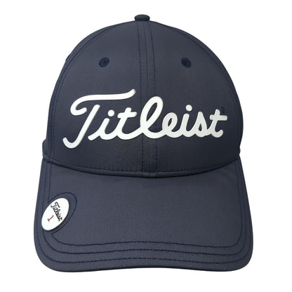 Titleist Strapback Hat Blue One Size Adjustable Spell Out Vent Holes