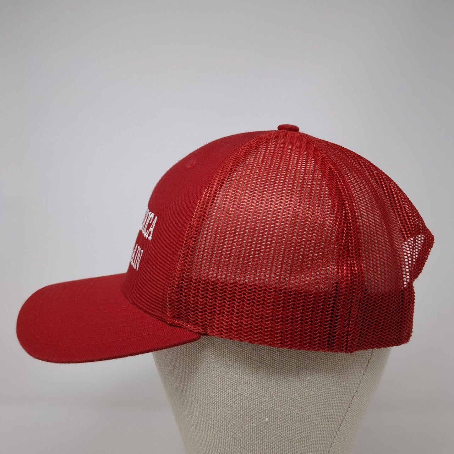 Make America Graze Again Snapback Trucker Hat Red One Size Mesh Back Richardson